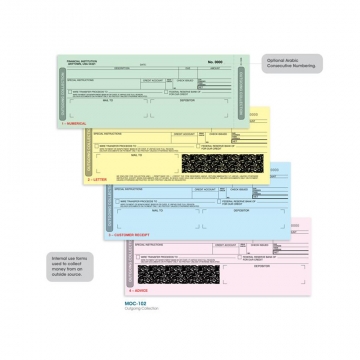 Image of item: Outgoing Collection Form Four Part, 500 Forms